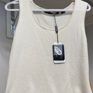 Elegant Cream Sleeveless Top